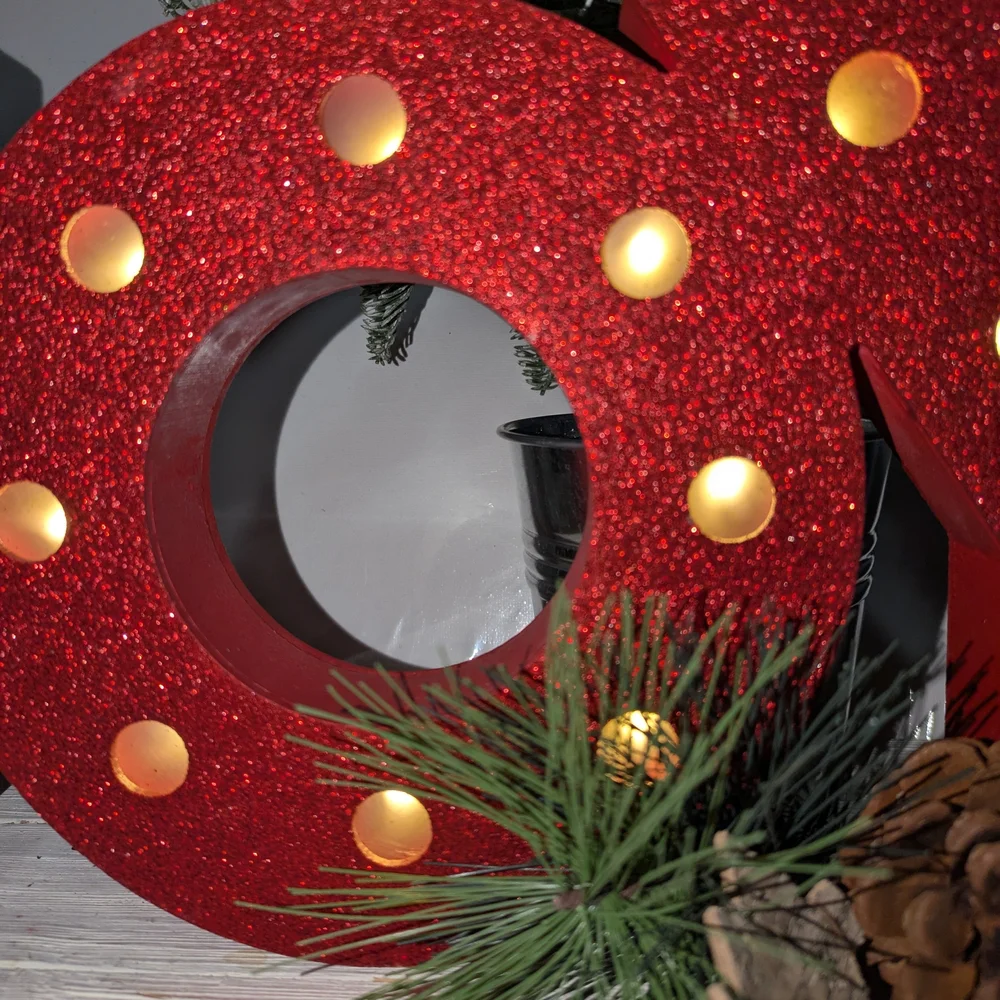 Target Red Glitter Light Up Joy Holiday Sign